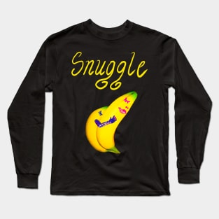 The Best Valentine’s Day Gift ideas 2022, Snuggle - bananas cuddling while sleeping, Valentine’s Day box idea, what to get a guy for valentines day Long Sleeve T-Shirt